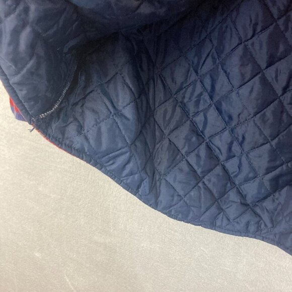 VTG 90s Outdoor Exchange Flannel Shacket Jacket Mens Medium M Plaid Quilted Red - Picture 11 of 16